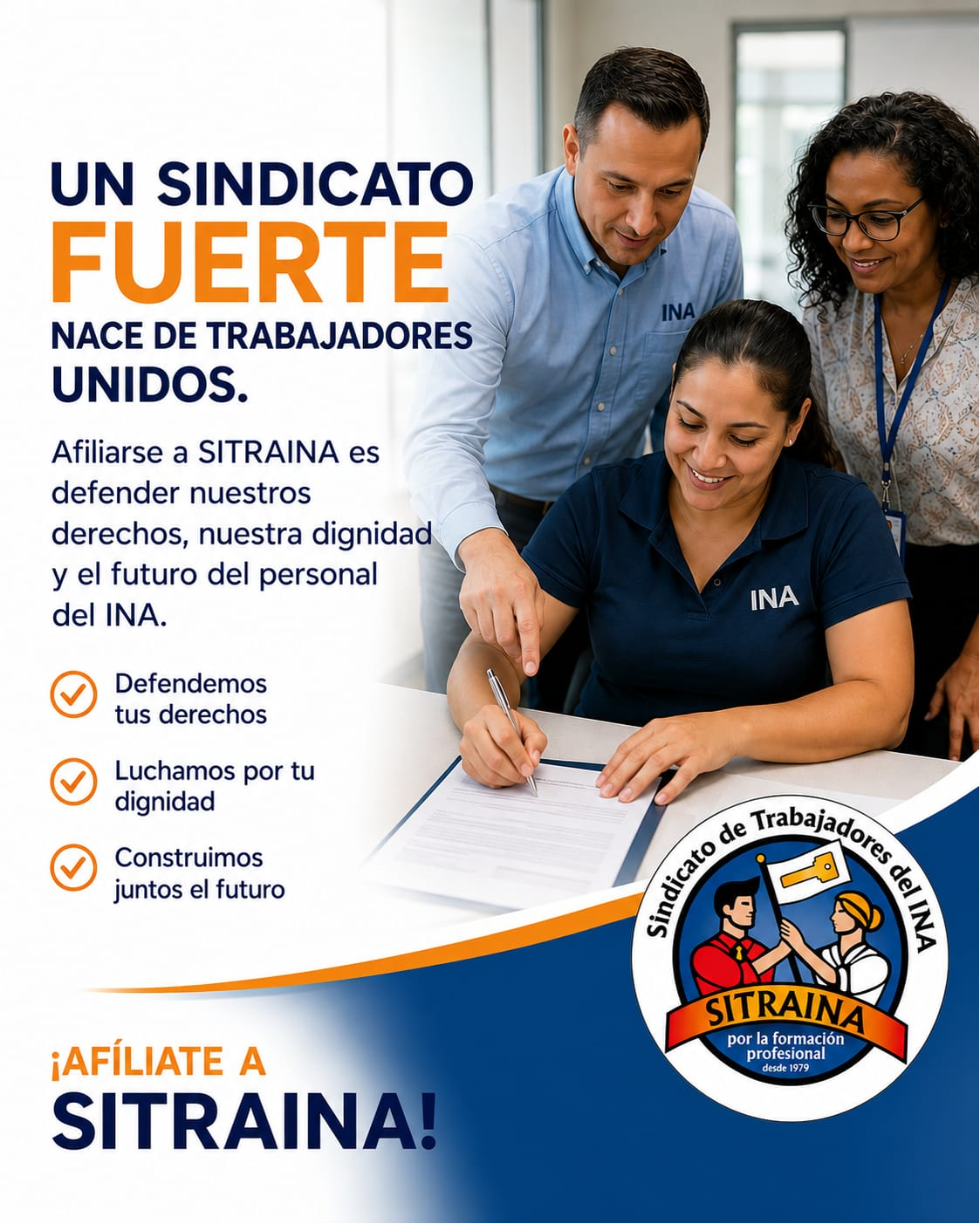 ¡Afíliate a SITRAINA!